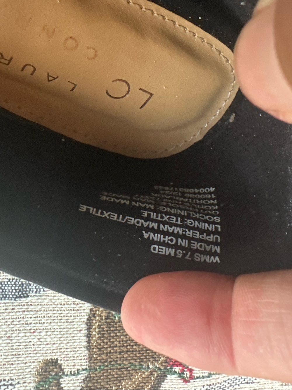 LC Lauren Conrad Black and Tan Slip-On Mules